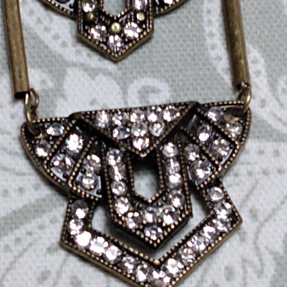 Brass Tone Snake Chain Necklace - Picture 2 of 7